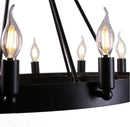 Axyaa Iron Candle Chandelier: Scandinavian Loft American Industrial Style for Bar Coffee Shop