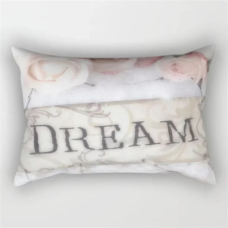 Pink Flower Polyester Pillowcase - Romantic Girl Room Aesthetic Decor