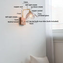 Axyaa Nordic LED Flower Wall Light - Glass Brass Indoor Decor