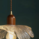 Axyaa Copper Glass Chandelier Pendant Light for Living Room Bedroom Bar
