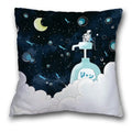 Axyaa Spaceman Astronaut Ocean Blue Pillow Cover for Home D��cor