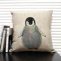 Animal Penguin Cushion Cover 45x45, Axyaa Brand - Cute & Funny Decorative Pillowcase