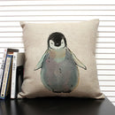 Animal Penguin Cushion Cover 45x45, Axyaa Brand - Cute & Funny Decorative Pillowcase