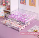 Axyaa Acrylic Desktop Organizer Stationery Storage Box