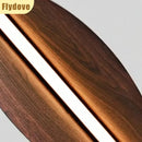 Axyaa Retro Leaves Walnut Wood Grain Wall Lamp