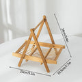 Axyaa Bamboo Folding Basket: Kitchen Storage Tray for Food, Fruit, Sushi.