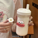 Axyaa Bubble Milk Tea Water Bottle with Straw, BPA Free 500/850ml