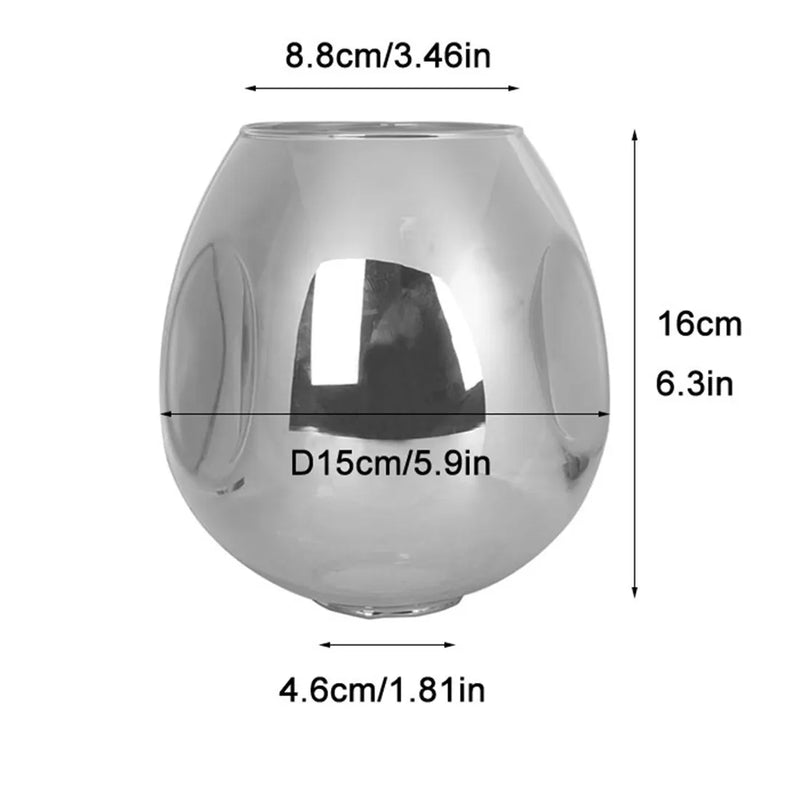 Axyaa Smoke Grey Glass Lamp Shade in Wine Cup Shape