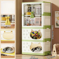 Axyaa Cat House Storage Cabinet, Foldable, 1-3 Tier - Yellow/Green