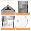 Axyaa Rotating Makeup Brush Holder with Lid & Cosmetic Organizer