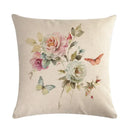 Axyaa Spring Paris Bird Flower Pillowcase Set for 45x45 Cm Pillows
