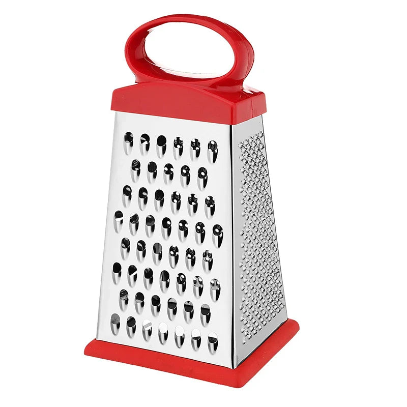 Axyaa 4-Sided Stainless Steel Grater Kitchen Gadget for Vegetables, Cheese, Potatoes