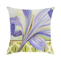 Vintage European Lily Oil Painting Linen Cushion Cover by Axyaa - 45X45CM