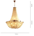 Axyaa Gold & Silver Tassel Pendant Chandelier - Luxury Lighting Fixture for Living room
