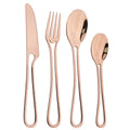 Gold Cutlery Set Stainless Steel Dinnerware Axyaa Tableware Party Kitchen Flatware