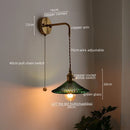Axyaa Copper Glass LED Wall Sconce - Stylish Indoor Stair Light Fixtures
