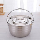 Axya Stainless Steel Basin Lid Soup Pot Oil Seasoning Cylinder Egg Stew Milk Salt Bottle