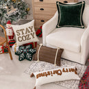 Axyaa Snowflake Christmas Tree Pillowcase - Holiday Party Decor Cover