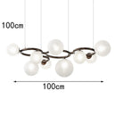 Axyaa LED Chandeliers: Modern Hanging Lights for Living Room and Dining Room