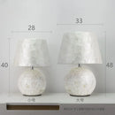 Axyaa Shell Ball Table Light with Fabric Lampshade, E27 LED Bulb