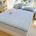 Axyaa Velvet Quilted Fitted Sheet, Thick Mattress Cover Protector, 180*200cm