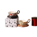 Axyaa Retro Coffee Mug Set French Cup Saucer British Afternoon Tea Cups