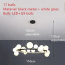 Axyaa Glass Ball Bubble Pendant Lamp: Modern, Personalized Art for Living or Dining Room
