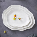Axyaa Lotus Leaf Shallow Plate for Molecular Cuisine and Sushi