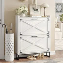 Axyaa 6-Drawer Shoe Cabinet with Metal Handles, Entryway Storage Solution