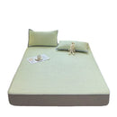 Axyaa Summer Latex Bed Fitted Sheet Set with Soft Air-conditioning Mat & Anti-slip Bed Skirt