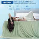 Axyaa Double Sided Ice Silk Cooling Blanket - Lightweight & Smooth Cold Quilt