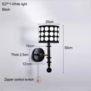 Axyaa Wave Point Fabric Wall Lamp for French Retro Bedroom, Living Room & Staircase