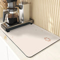 Axyaa Diatomite Kitchen Mat: Flowers Pattern Table Decor & Cup Holder
