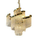 Axyaa Modern Luxury Chandelier for Living Room Ceiling, Gold Chrome Light Fixture