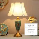Axyaa Ceramic LED Floor Lamp with Flower Bird Design - American Style Living Room Decoration