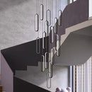 Axyaa Staircase Chandeliers: Modern LED Pendant Light Lamps for Living Room