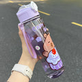 Axyaa Kids Cartoon Water Bottle with Straw, Large Capacity & Portable