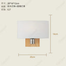 Axyaa LED Glass Lampshade Wood Wall Lamp for Bedroom Living Room Lighting