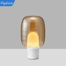 Axyaa Nordic Striped Melon LED Desk Lamp for Home Decor and Lighting Fixtures