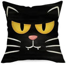 Axyaa Halloween Spooky Face Mummy Black Cat Throw Pillowcase 45X45CM