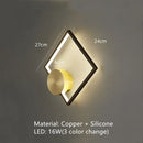 Axyaa Brass Ring LED Wall Sconce for Home Art Deco Lighting in Various Rooms