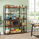 Tribesigns Axyaa 5-Tier Baker’s Rack with Hooks, 55" Wide Kitchen Hutch Cabinet
