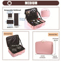 Axyaa Three-layer Waterproof Oxford Cosmetic Case for Makeup and Manicure Organization