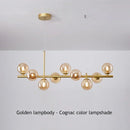 Axyaa Glass Ball Ceiling Chandelier: Modern Lighting Fixture for Dining Living Room & Kitchen