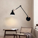 Axyaa Long Arm Black Gold Wall Sconce for Study Bedroom Reading