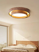 Axyaa Nordic Walnut Wood LED Ceiling Chandelier - Home Decor Indoor Lighting