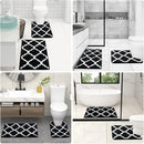 Axyaa 2-Piece Shaggy Bathroom Rug Set with U-Shaped Toilet Mat