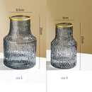 Axyaa Clear Glass Large Mouth Vase: Stylish Home Decor, Ideal for Flowers
