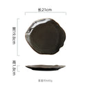 Axyaa Irregular Ceramic Steak Plate Pasta Sushi Dessert Serving Plate Molecular Cuisine