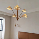 Axyaa modern fabric chandelier LED hanging lamp for home decor lighting fixtures